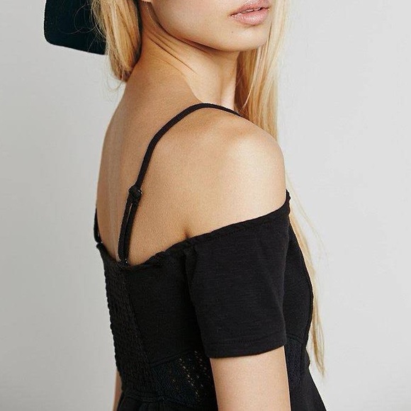 Free People ‘In Love’ Convertible Peplum Top in Black Size XS - Picture 3 of 15